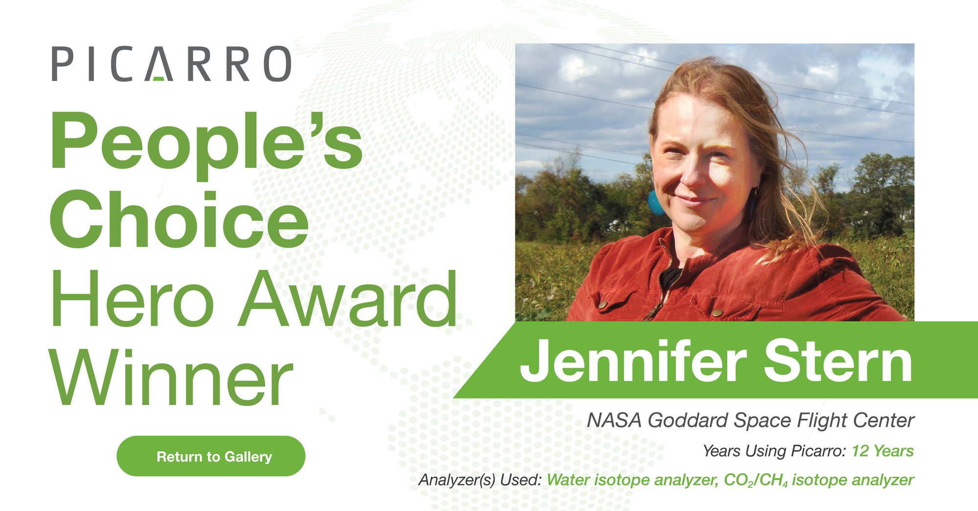 People's Choice Picarro Hero Award Winner Jennifer Stern
